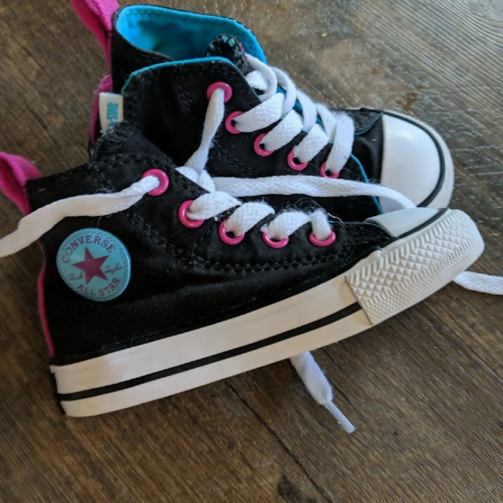 Baby girl Velcro converse shoes